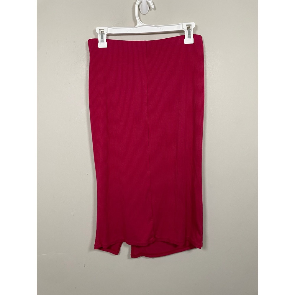 Intimately Free People Ribbed Twist Midi Skirt In Raspberry Size Medium - Picture 4 of 7